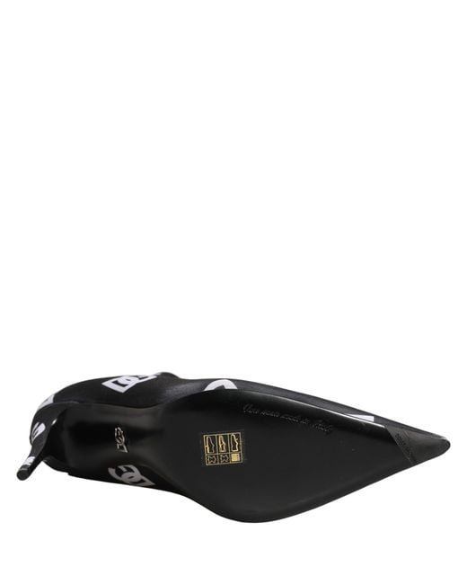 Dolce & Gabbana Black Logo Stretch Heels Ankle Boots Shoes Elastane Polyester