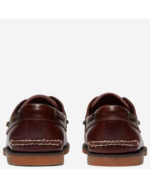Timberland Brown Loafers Classic Boat Leather for men