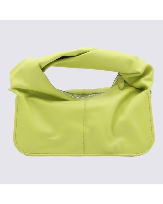 Yuzefi Yellow Leather Anise Wonton Handle Bag
