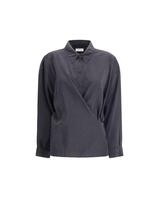 Lemaire Blue Draped Shirt