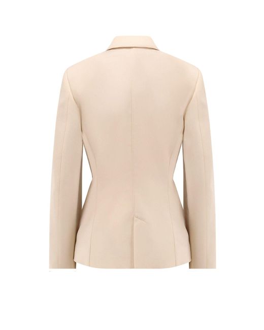 Lemaire Natural Single-Breasted Wool And Viscose Blazer