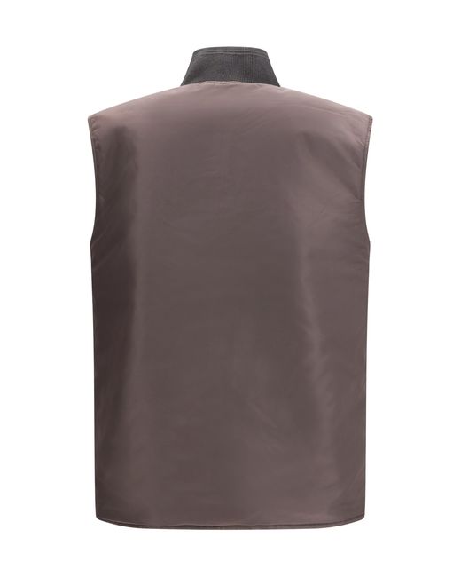 DIESEL Black W-Type-D1 Gilet Polyamide Jacket for men