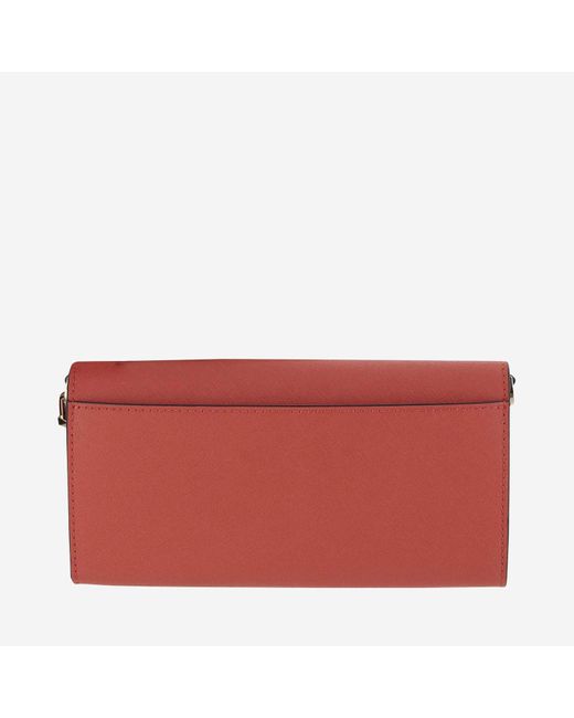 Michael Kors Red Wallet With Shoulder Strap