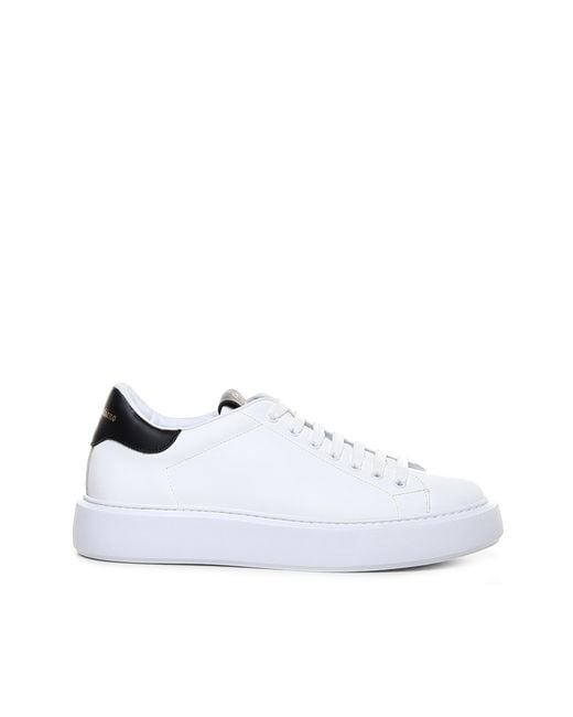 Giuliano Galiano White Sneakers Calfskin for men
