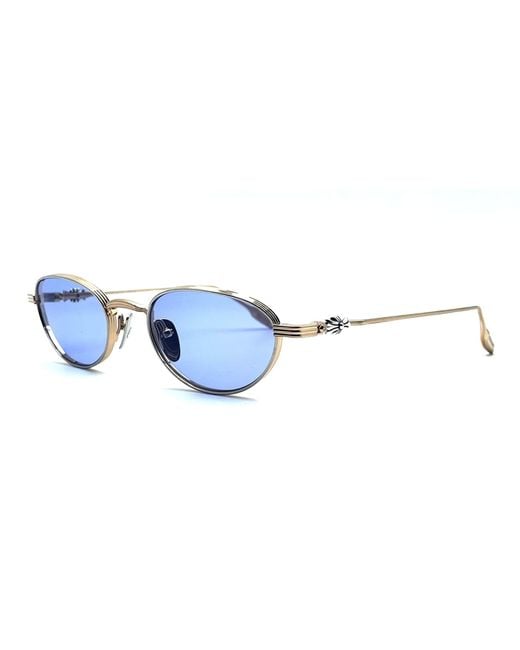 Chrome Hearts Black Clitorial - Shiny Silver Sunglasses for men
