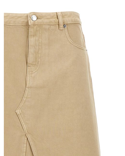 Tory Burch Natural 'Deconstructed Midi' Skirt