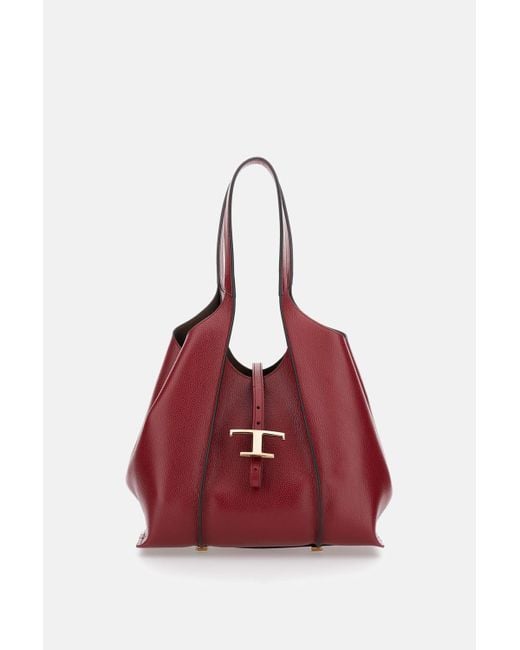 Tod's Red Tsb Small Shopping Bag