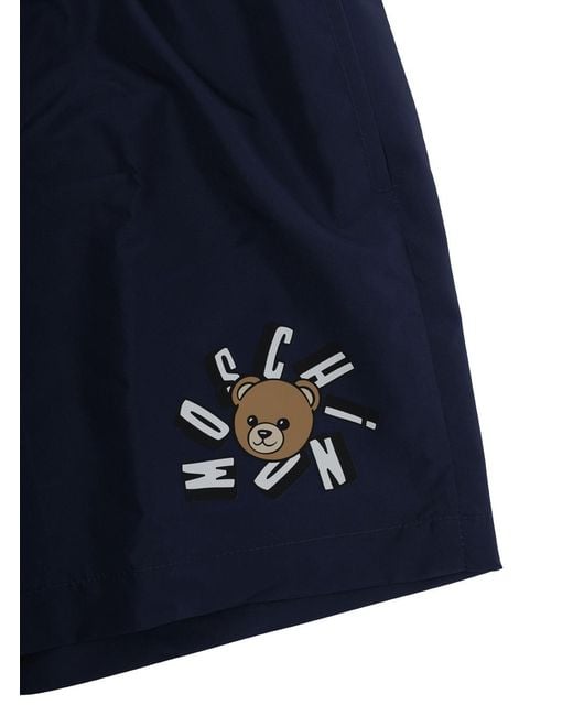 Moschino Blue Swim Shorts Polyester & Trunks for men