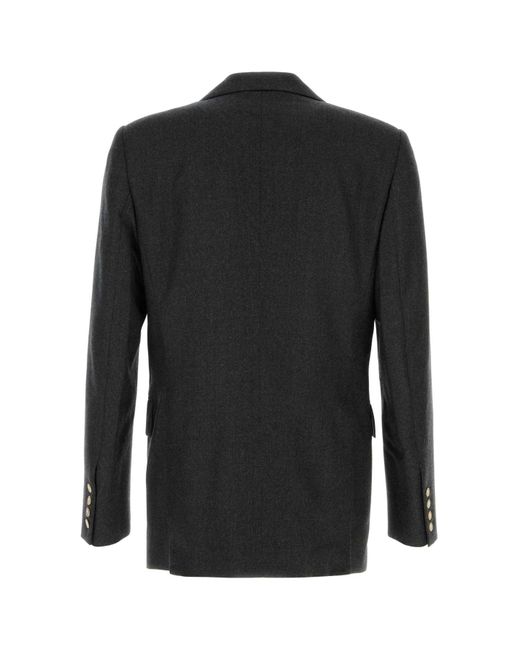 Vivienne Westwood Black Charcoal Wool Blend Captain Blazer for men