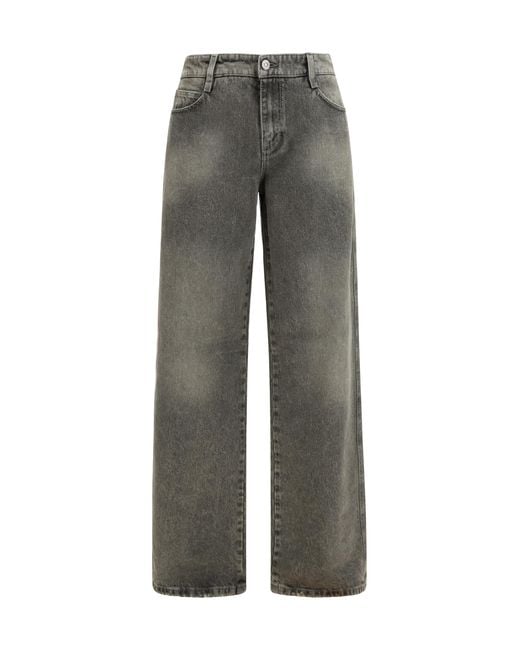 Ermanno Scervino Gray Baggy Jeans Cotton