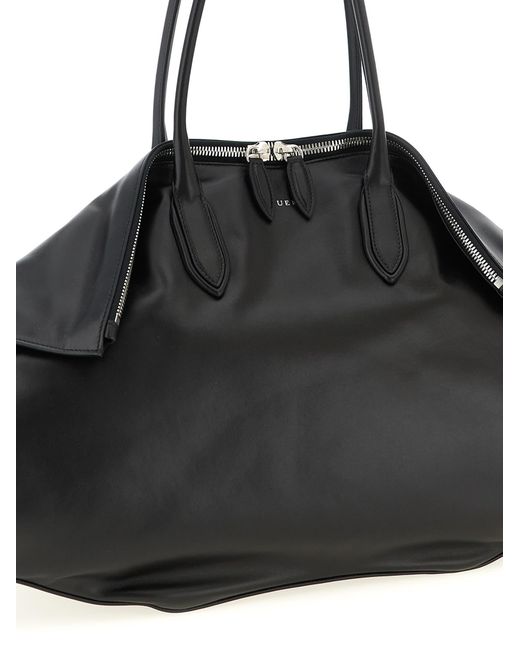 Alexander McQueen Black 'Maxi Manta' Shoulder Bag