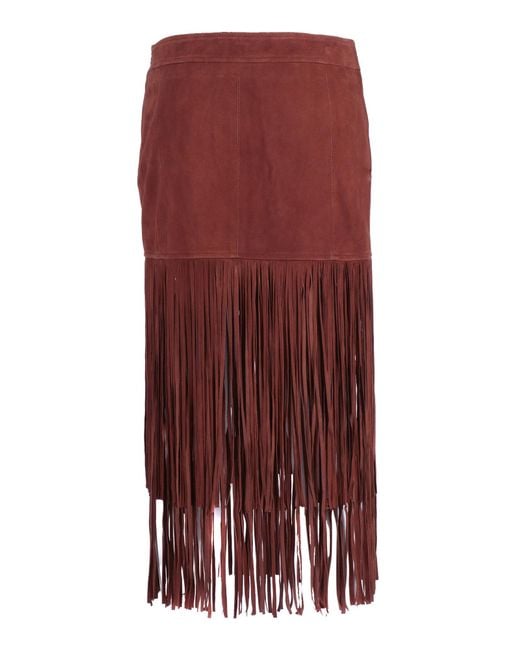 Ermanno Scervino Purple Fringed Skirt