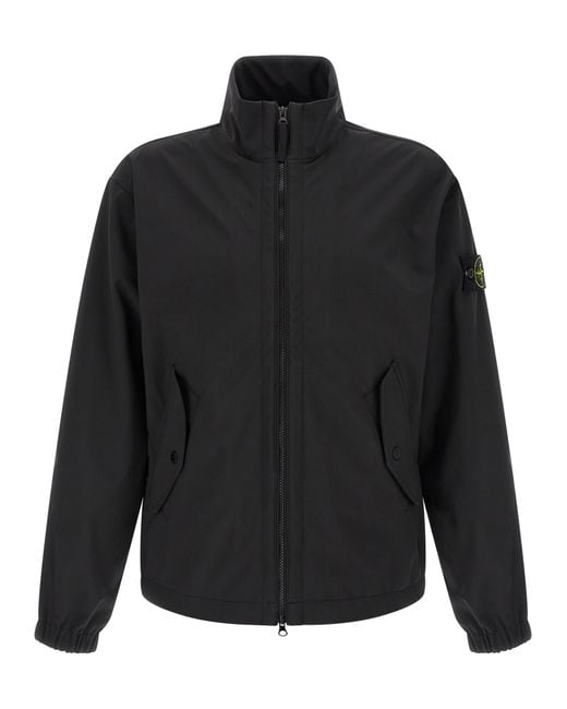 Stone Island Black Polyester Shell Jacket Clothing for men