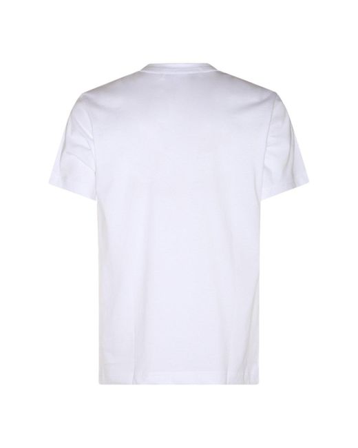 Comme des Garçons White Graphic Printed Crewneck T-shirt for men