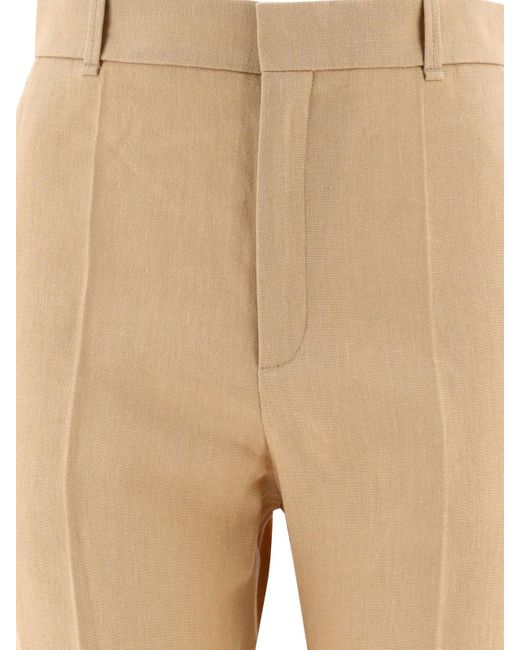 Chloé Natural Chloé High Rise Tailored Trousers