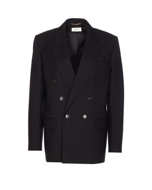 Saint Laurent Blue Cassandre Jacket