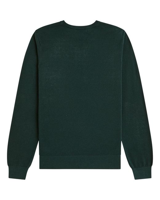 Fred Perry Green Jersey With Logo Cotton Jumpers for men
