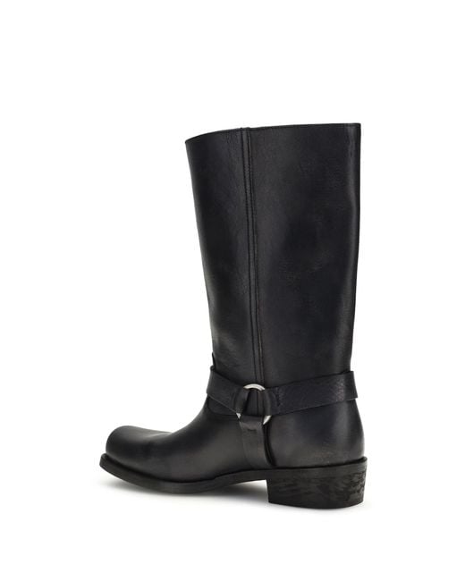 Golden Goose Deluxe Brand Black Leather Biker Boots Calf Bos Taurus