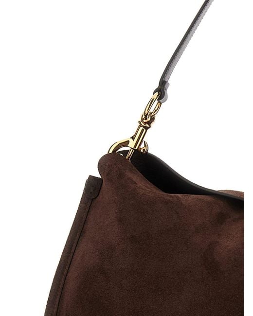 Etro Brown “Pony” Shoulder Bags With Removable Suede Handle