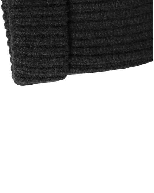 Dolce & Gabbana Black Cashmere Knitted Beanie Capello Hat for men