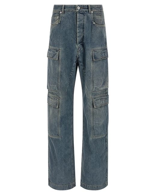 Rick Owens Blue 'Double Cargo' Jeans for men