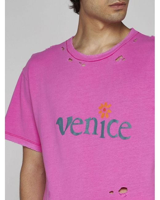 ERL Pink T-shirts And Polos for men