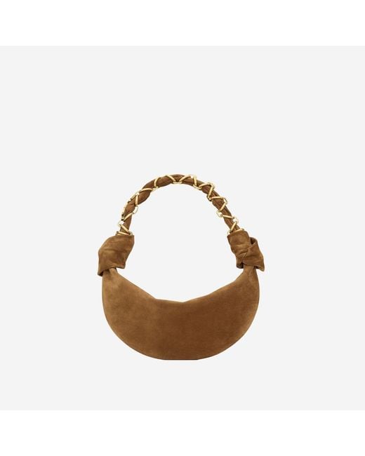 Saint Laurent Brown Mini Hobo Bag Amalia Suede Shoulder
