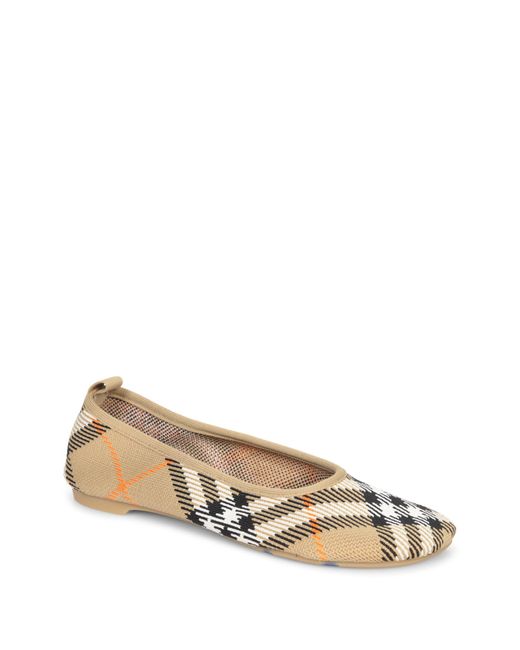 Burberry Natural Baby Check Ballerina Flats