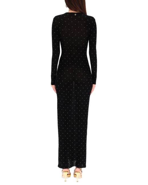 Rabanne Black Second-Skin Effect Long Dress Wool