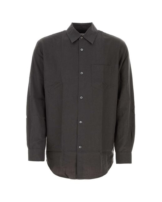 Our Legacy Gray Graphite Lyocell Blend Initial Shirt for men