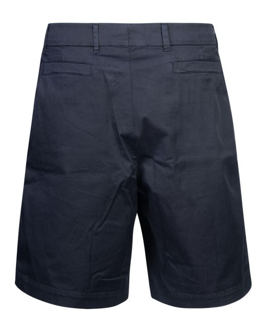 Brunello Cucinelli Blue Classic Plain Trouser Shorts for men