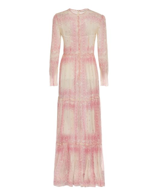 Philosophy Di Lorenzo Serafini Pink Print Tulle Dress