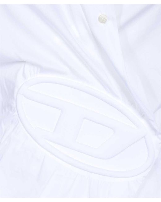 DIESEL White Asymmetric Shirt