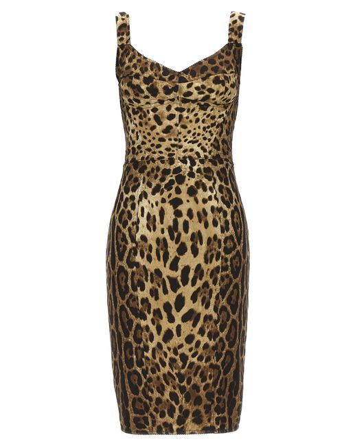 Dolce & Gabbana Metallic Leopardo Dresses