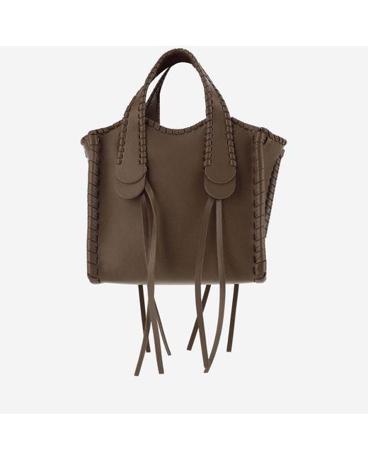 Chloé Brown Mony Tote Bag Small Size