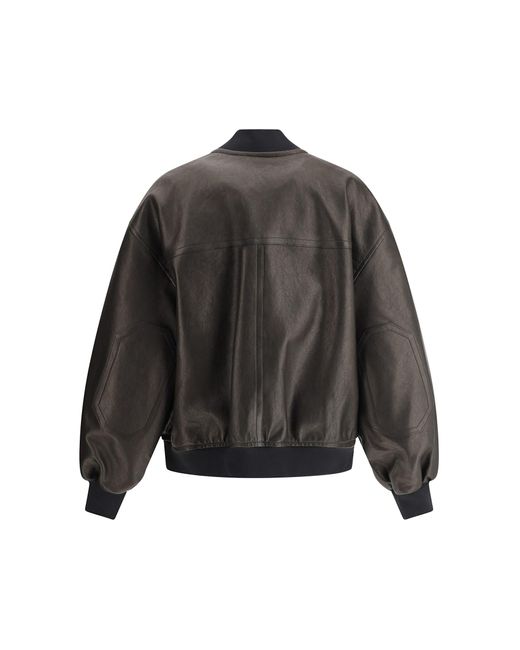 Khaite Black Spence Leather Jacket