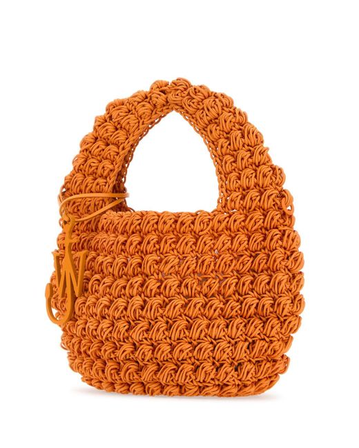 J.W. Anderson Orange Knit Popcorn Handbag