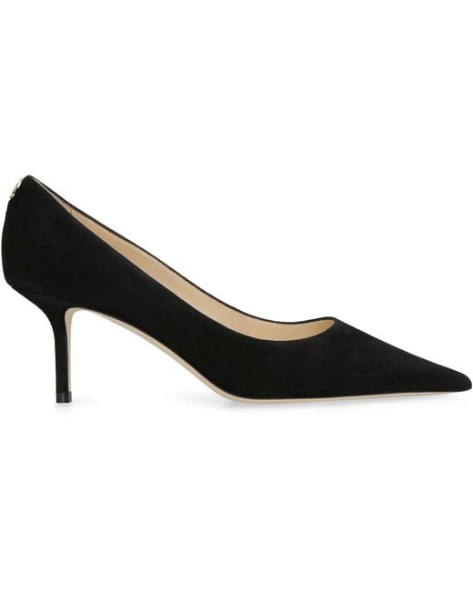 Jimmy Choo Black Love 65 Suede Pumps Calf