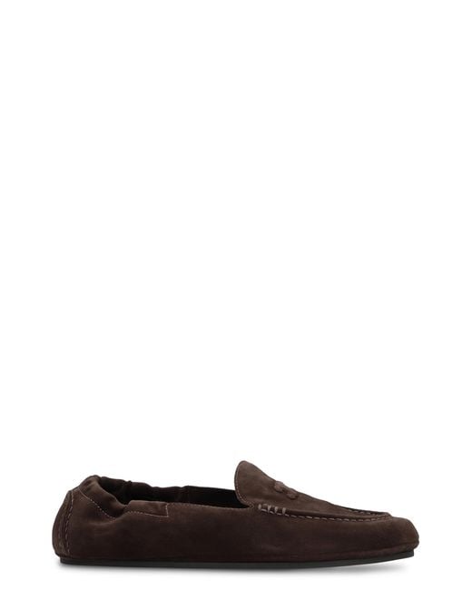 Céline Black Loafers Dark Suede Calf for men