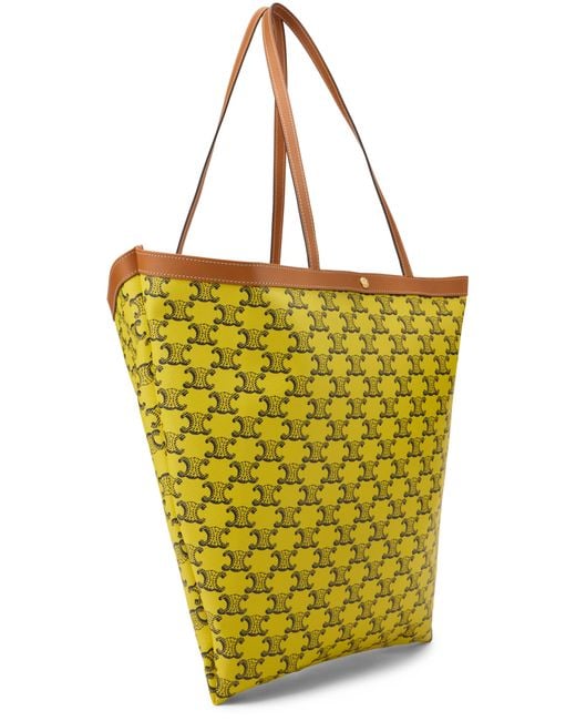 Céline Yellow Tote Bag Triomphe Calfskin