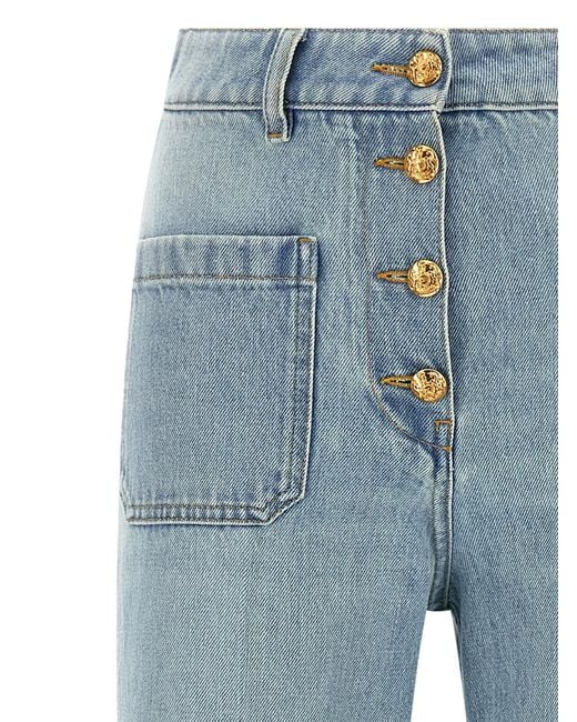 Valentino Garavani Blue High Waist Jeans Cotton