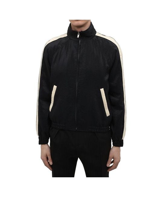 Saint Laurent Blue Black Polyamide Bomber for men