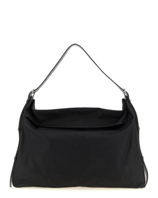 Lemaire Black 'Trench Pocket' Medium Shoulder Bag for men