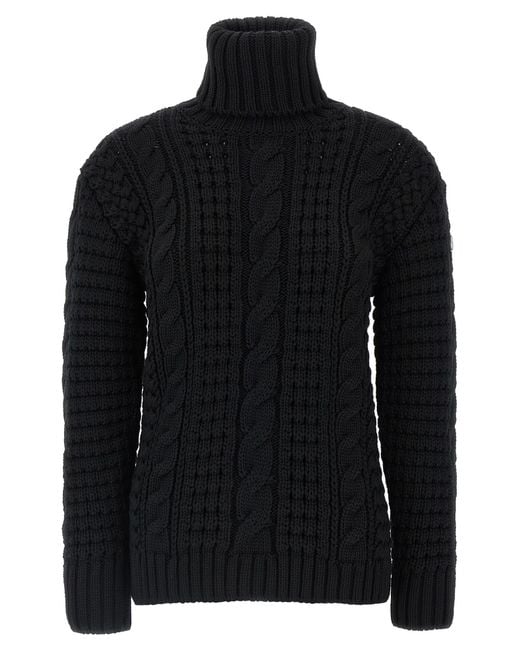 Moncler Genius Black Virgin Wool Sweater