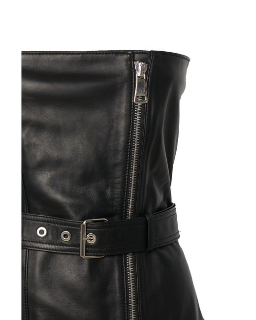 Manokhi Black Jean Top Lambskin