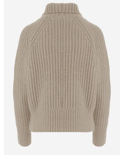 Allude Gray Sweater Cashmere And Silk