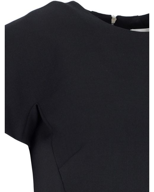Victoria Beckham Black Midi T-Shirt Dress