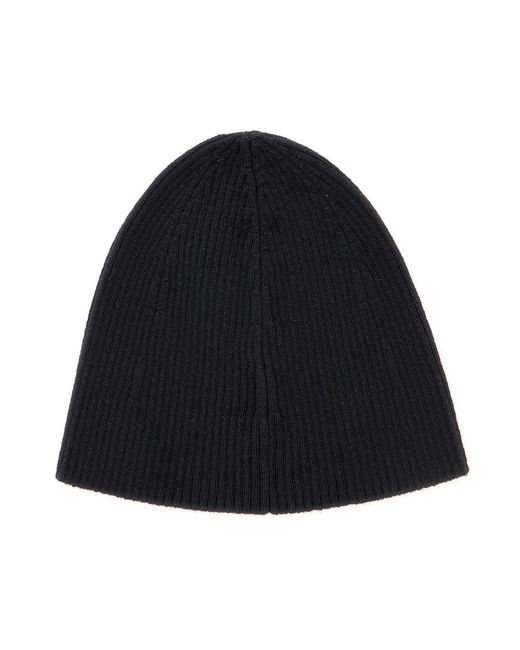 Saint Laurent Blue Beanie With Logo Patch for men