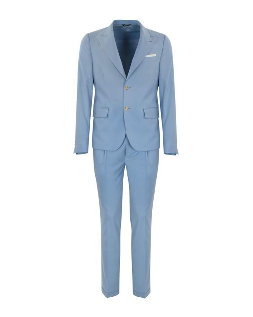Daniele Alessandrini Blue Light Single-Breasted Suit for men