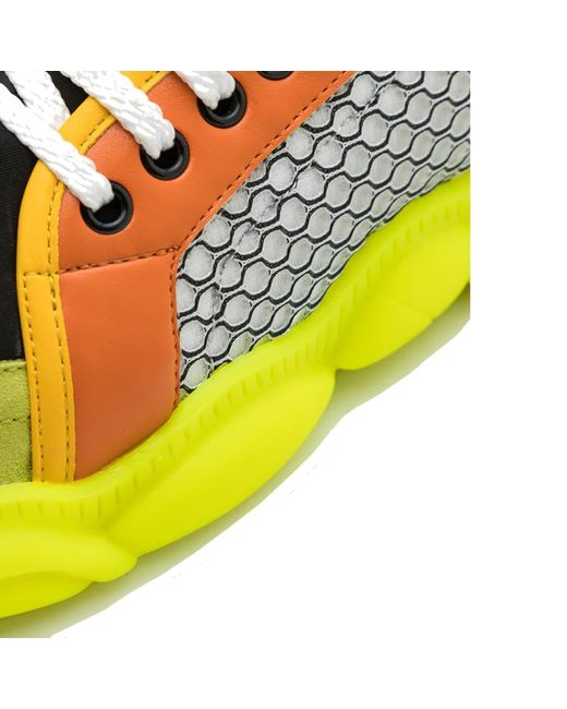 Moschino Yellow Teddy Sole Sneakers for men